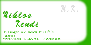 miklos kendi business card